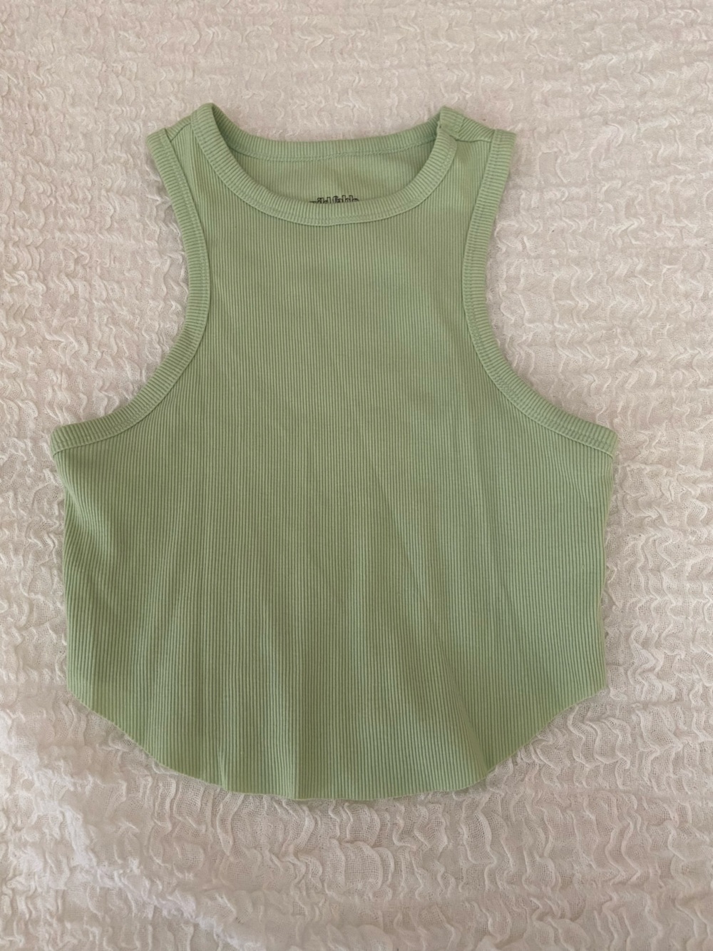 WILD FABLE RIBBED CROP GREEN TANK SIZE MEDIUM - Picture 6 of 6